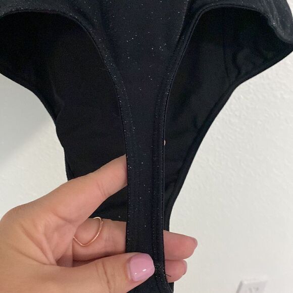 NWT- YITTY- Spotlight shaping Demi cup bodysuit-Shimmered Iconic black- Size Med - Picture 8 of 13